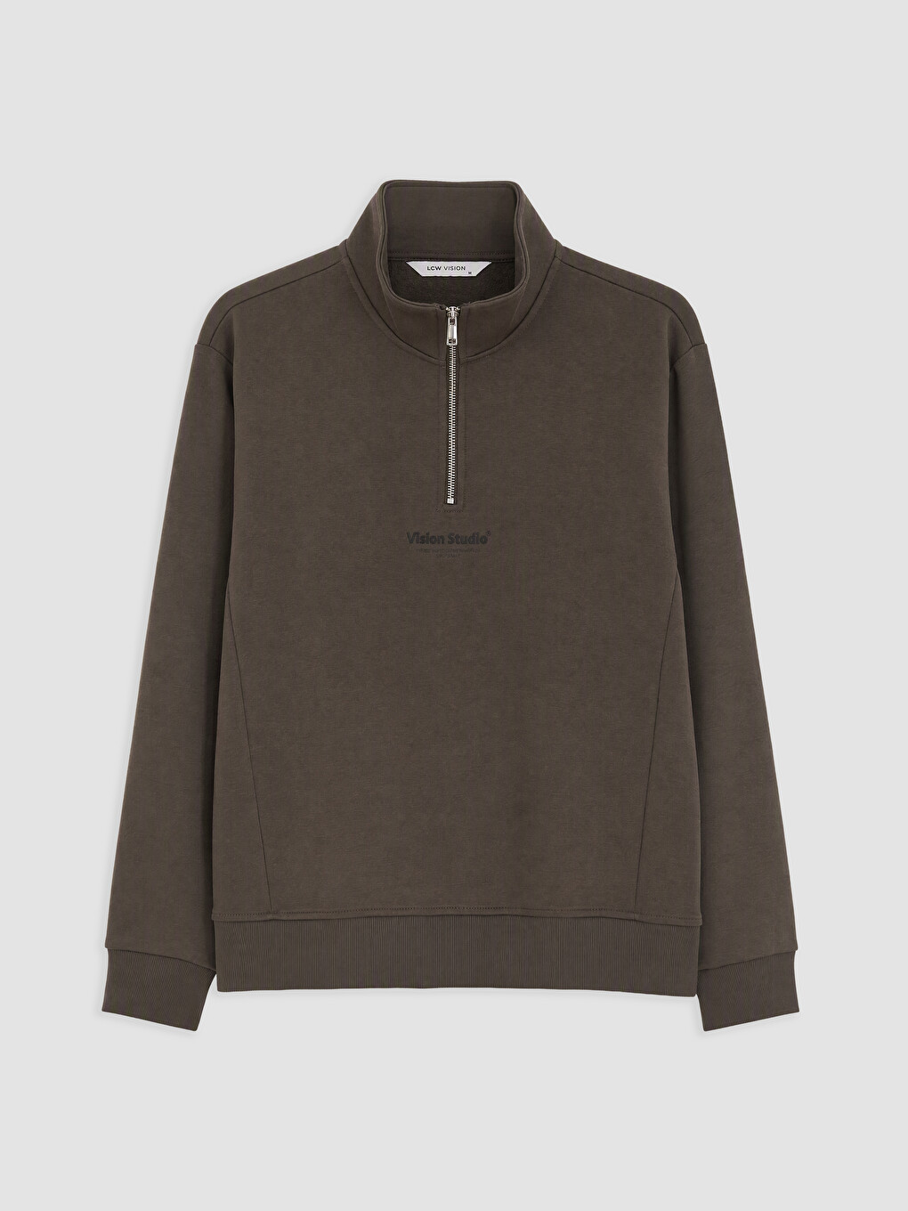 Mashkull Ngjyre Kafe Sweatshirt