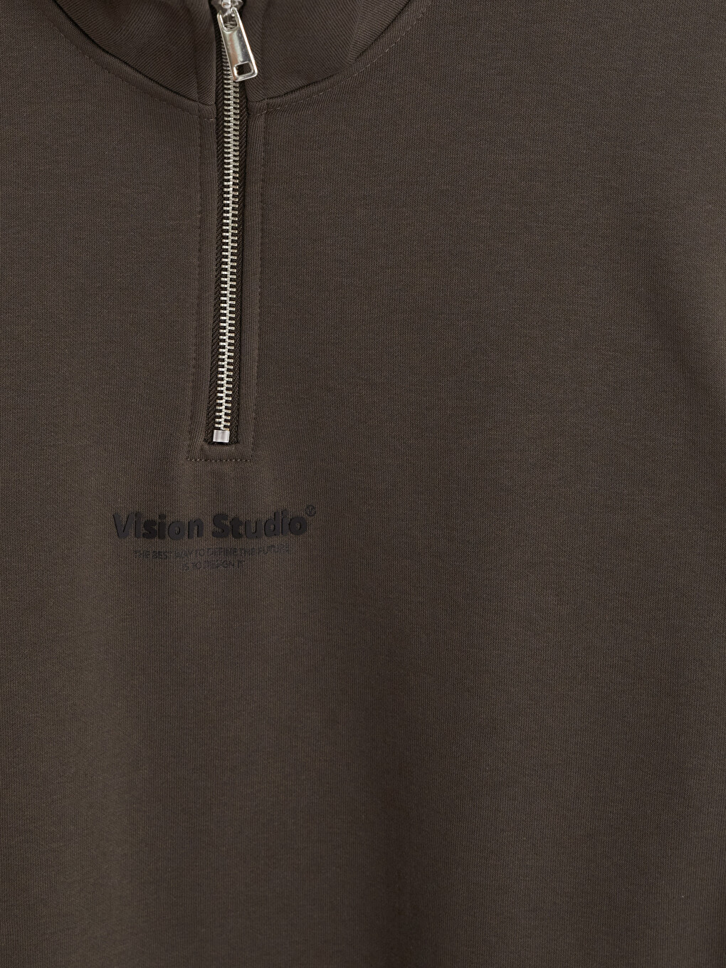 Mashkull Ngjyre Kafe Sweatshirt-2