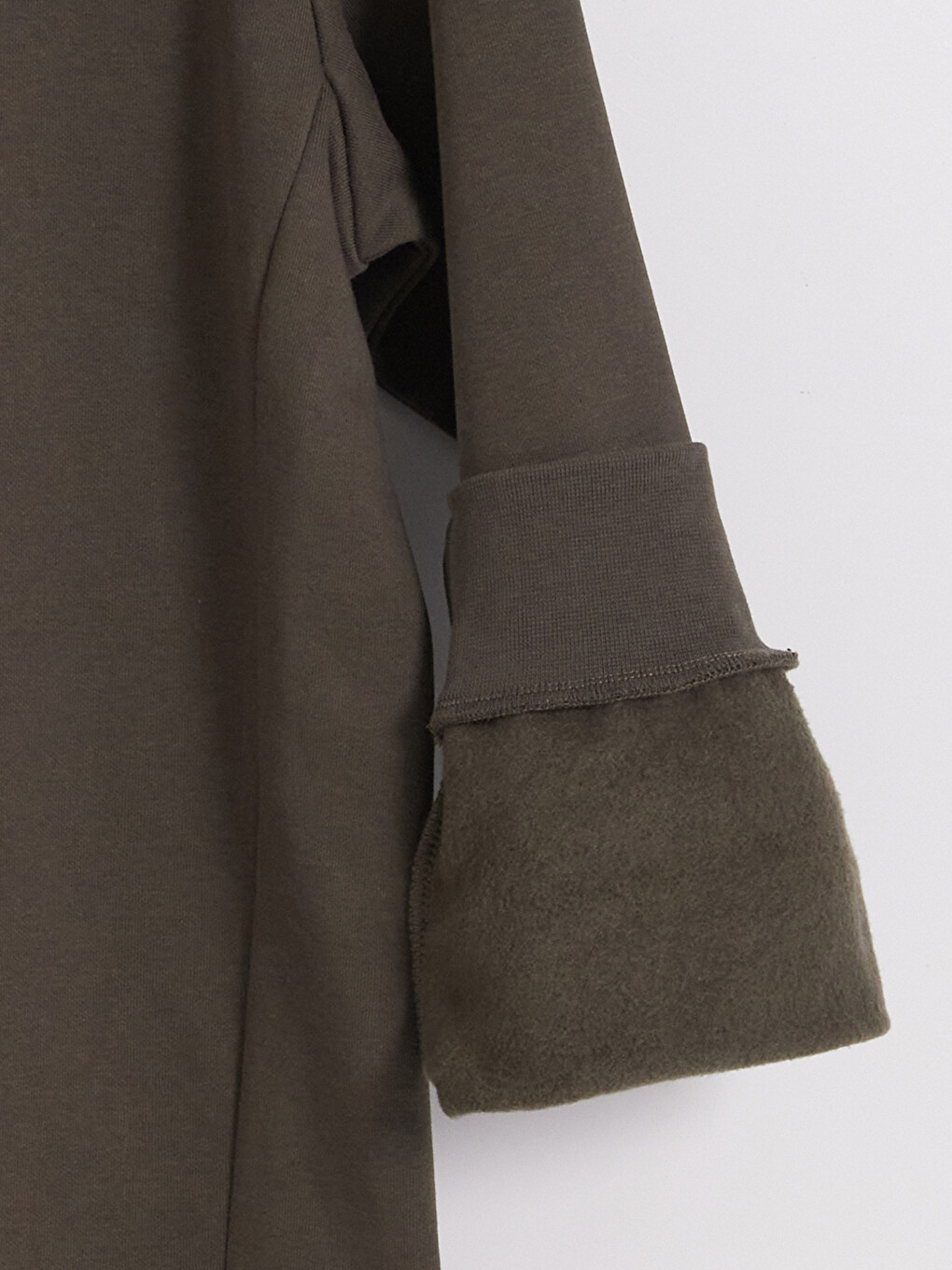Mashkull Ngjyre Kafe Sweatshirt-3