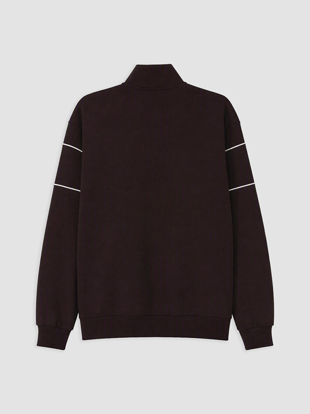 Mock Neck Striped Men's Sweatshirt-5
