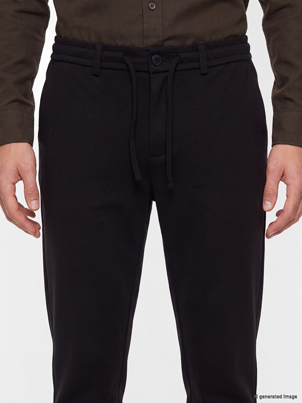 Siyah Regular Fit Erkek Eşofman Altı-2
