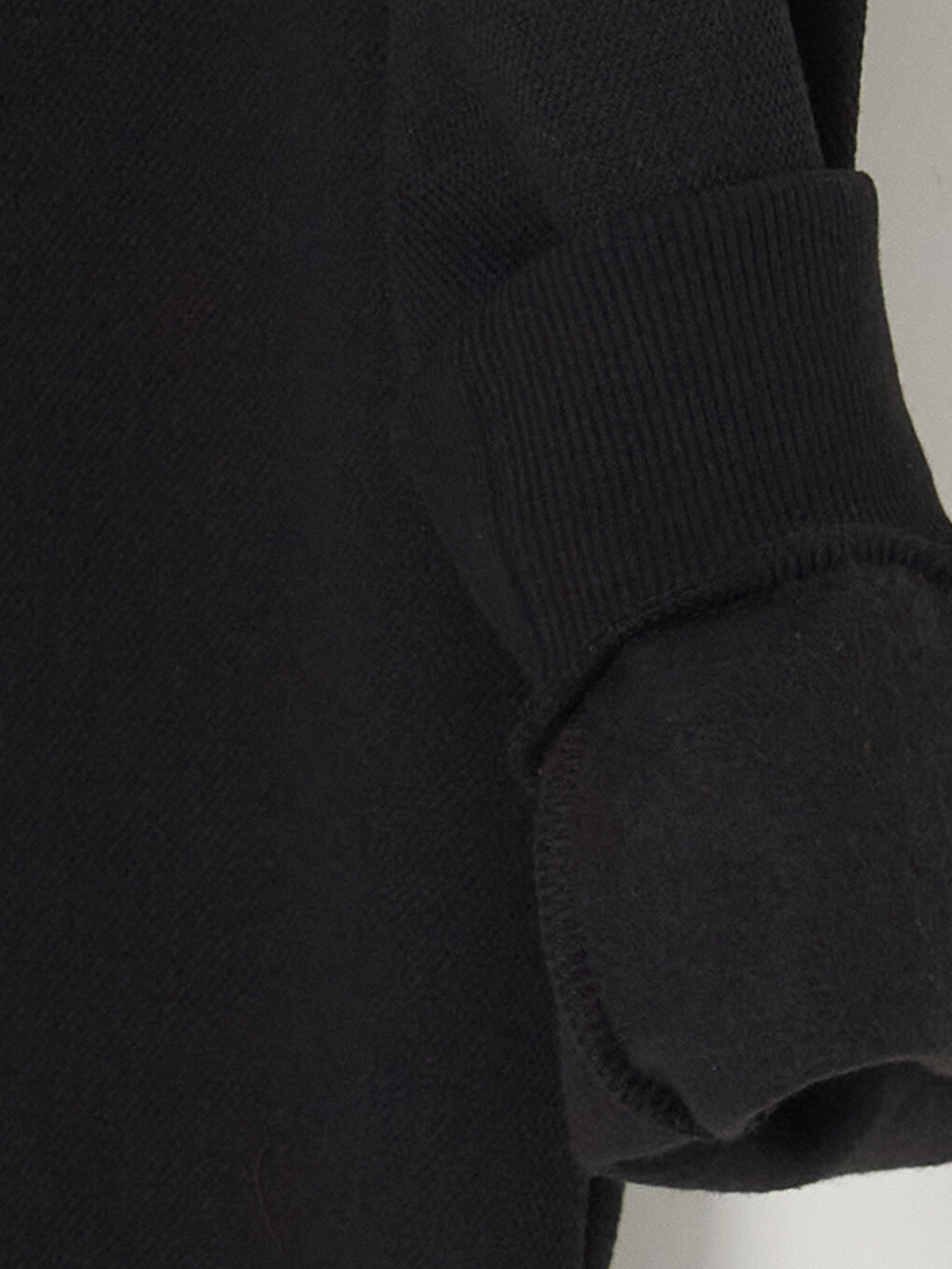 Siyah Bisiklet Yaka Baskılı Erkek Sweatshirt-3