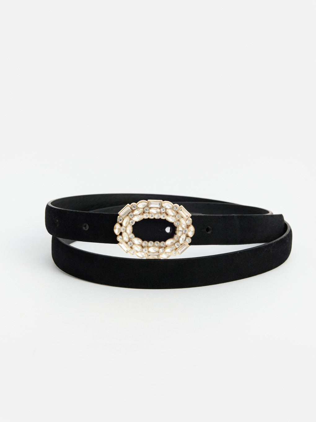 Suede Look Buckled Women's Belt
