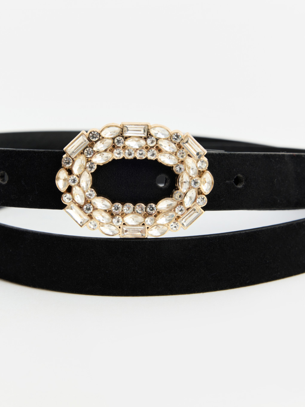 Suede Look Buckled Women's Belt-1