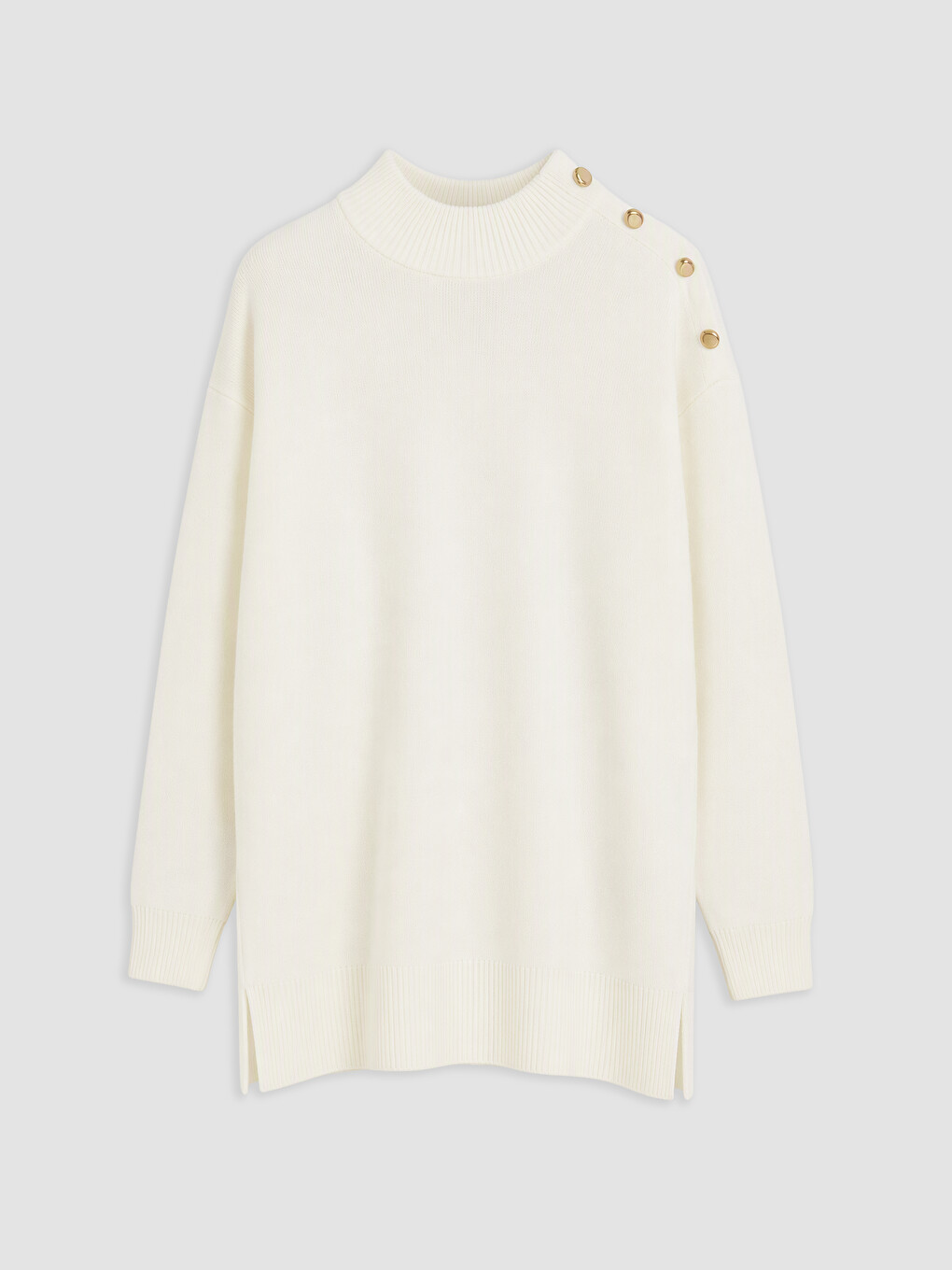 Mock Neck Women's Knitwear Tunic