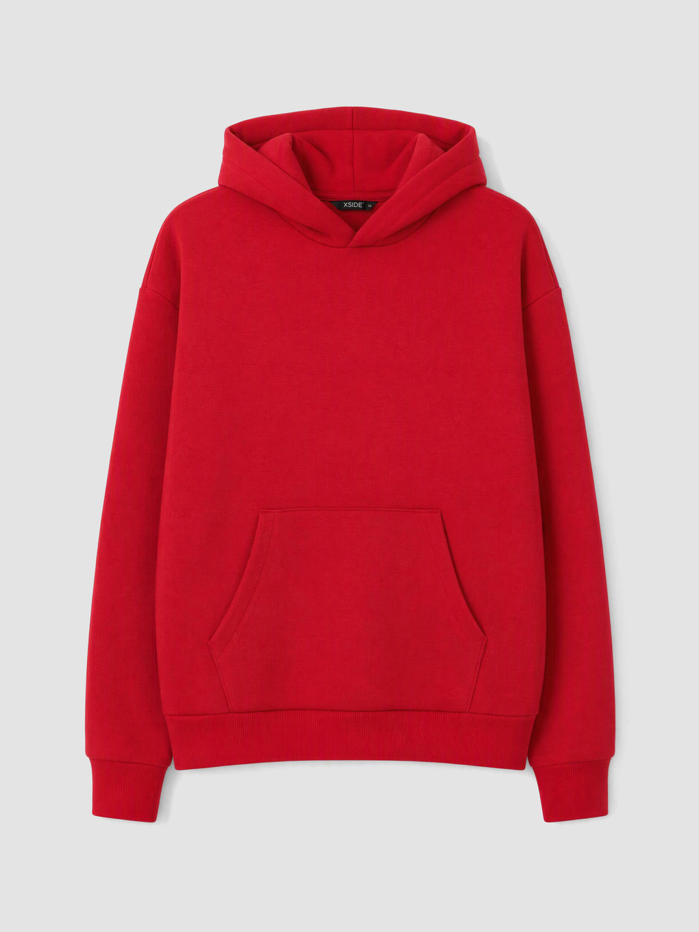 Kırmızı Kapüşonlu Kalın Sweatshirt
