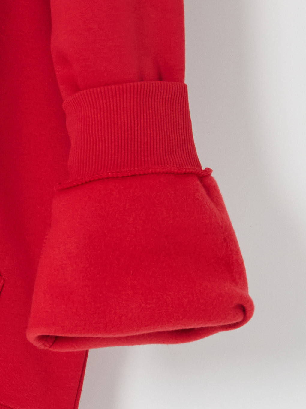Kırmızı Kapüşonlu Kalın Sweatshirt-1