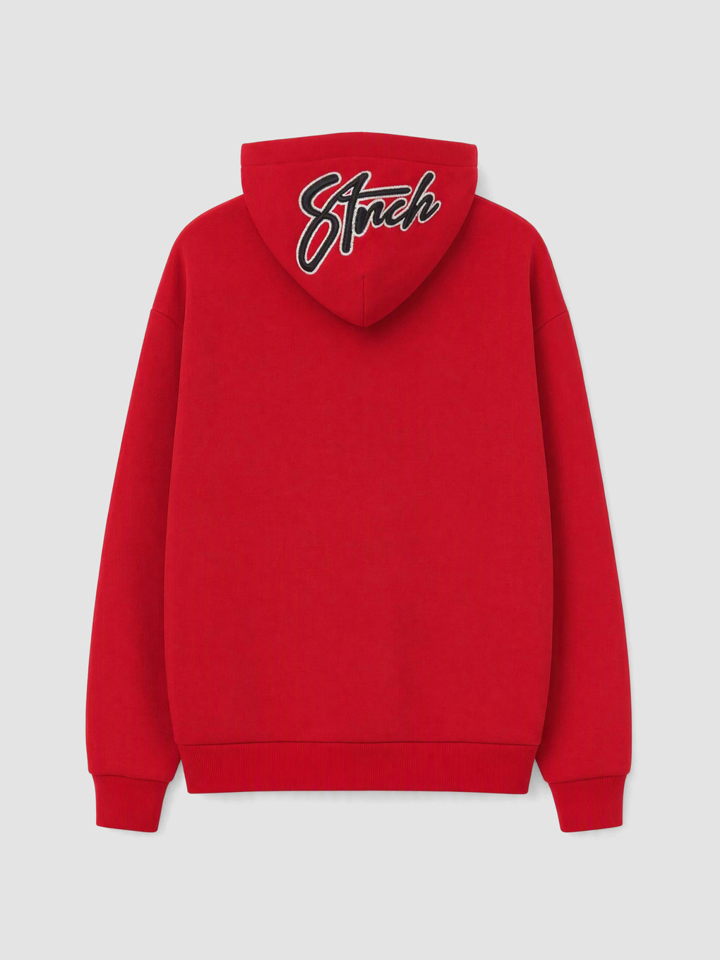 Kırmızı Kapüşonlu Kalın Sweatshirt-4