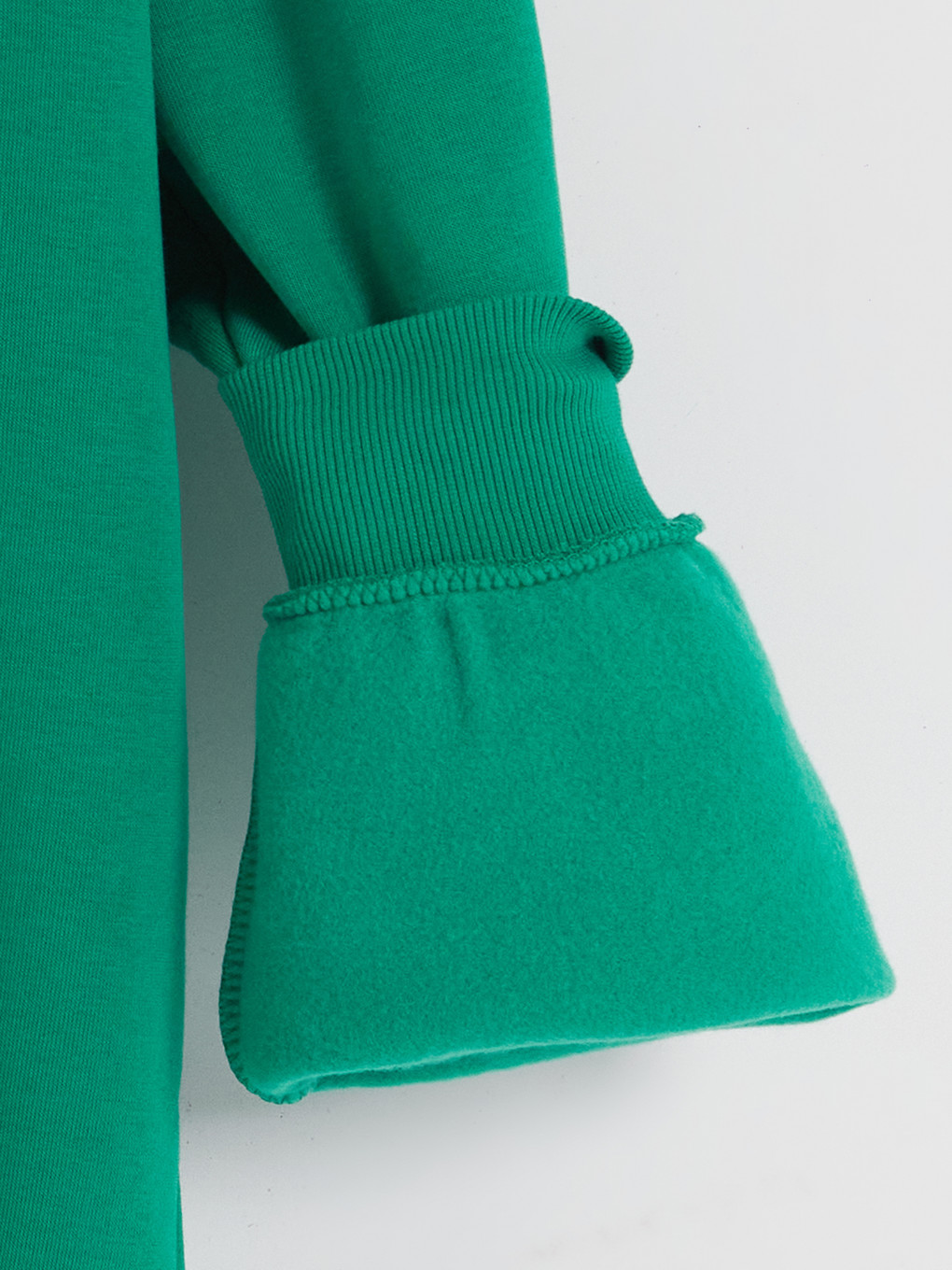 Yeşil Erkek Kalın Hoodie-1