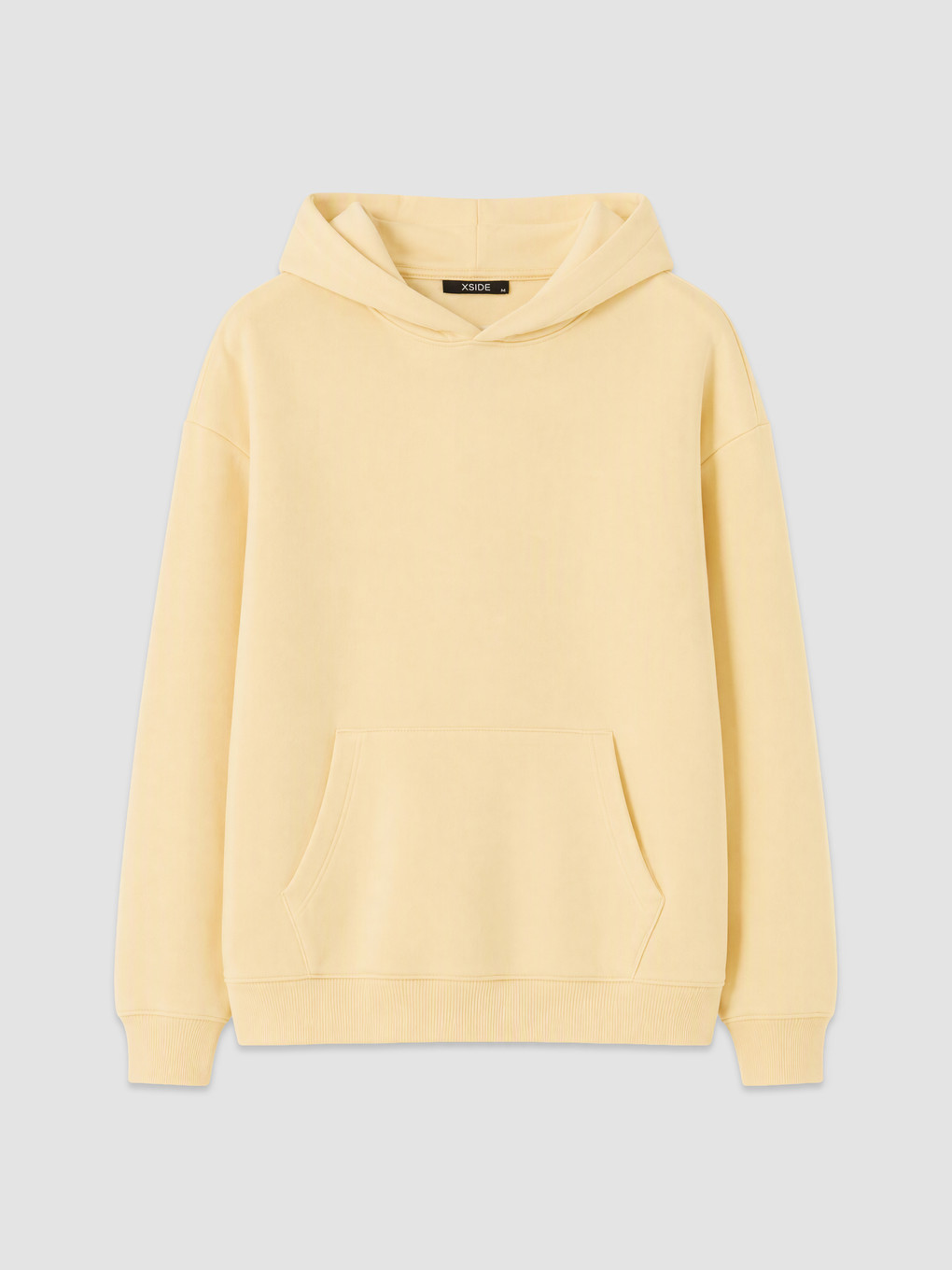 Sarı Erkek Kalın Hoodie