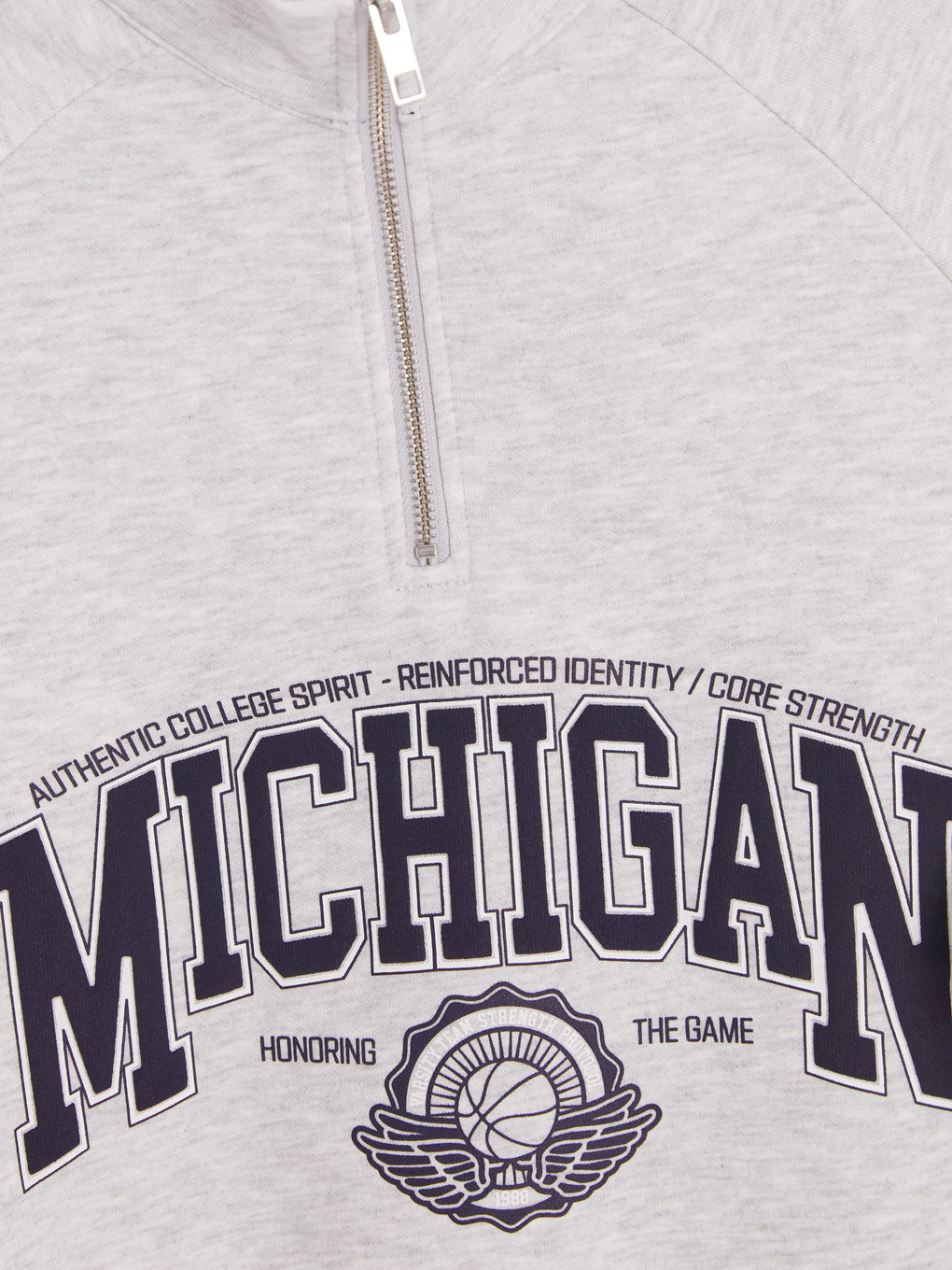 Stand-up Collar Printed Men's Sweatshirt-2
