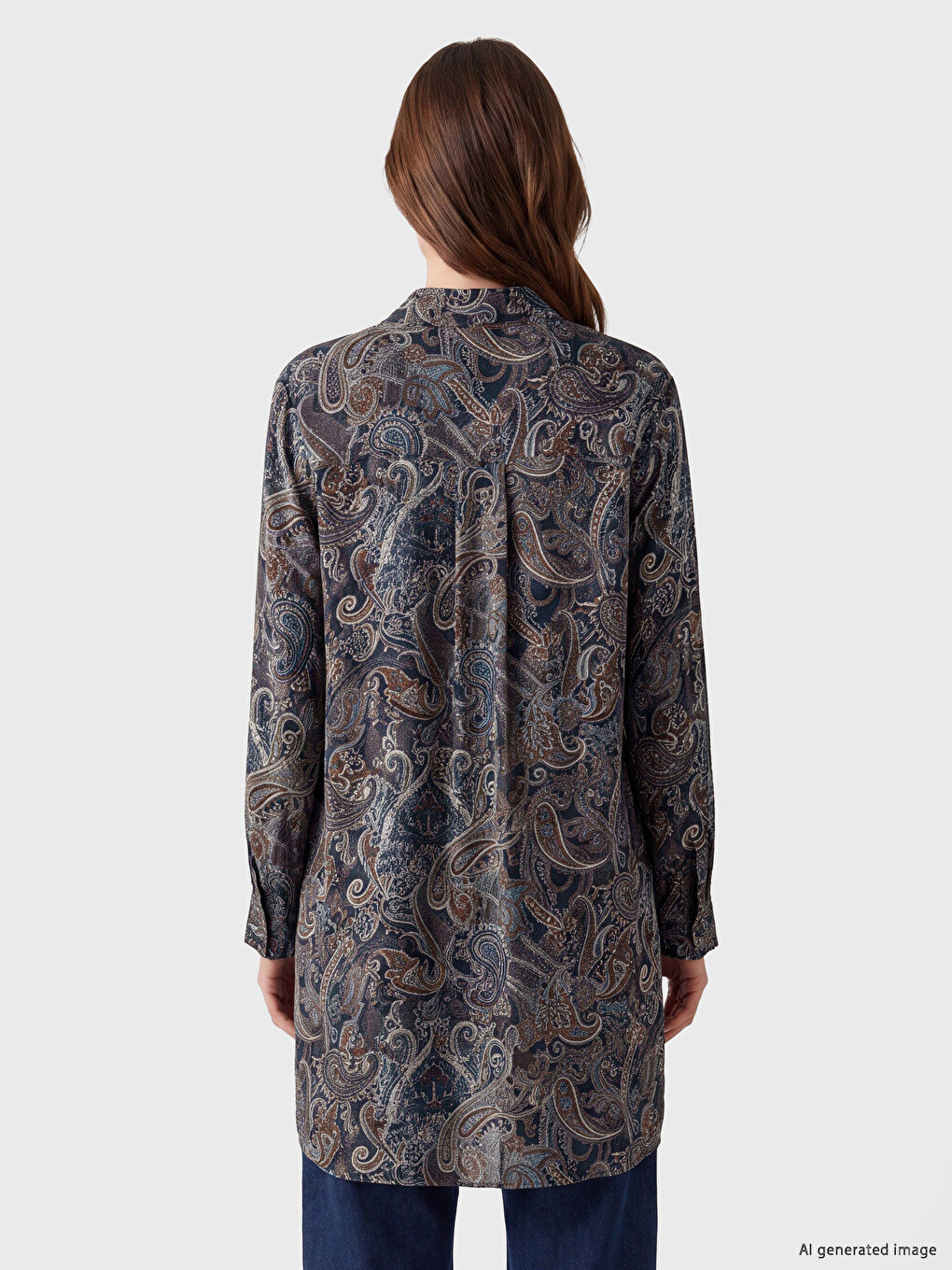 Patterned Women's Shirt Tunic-3