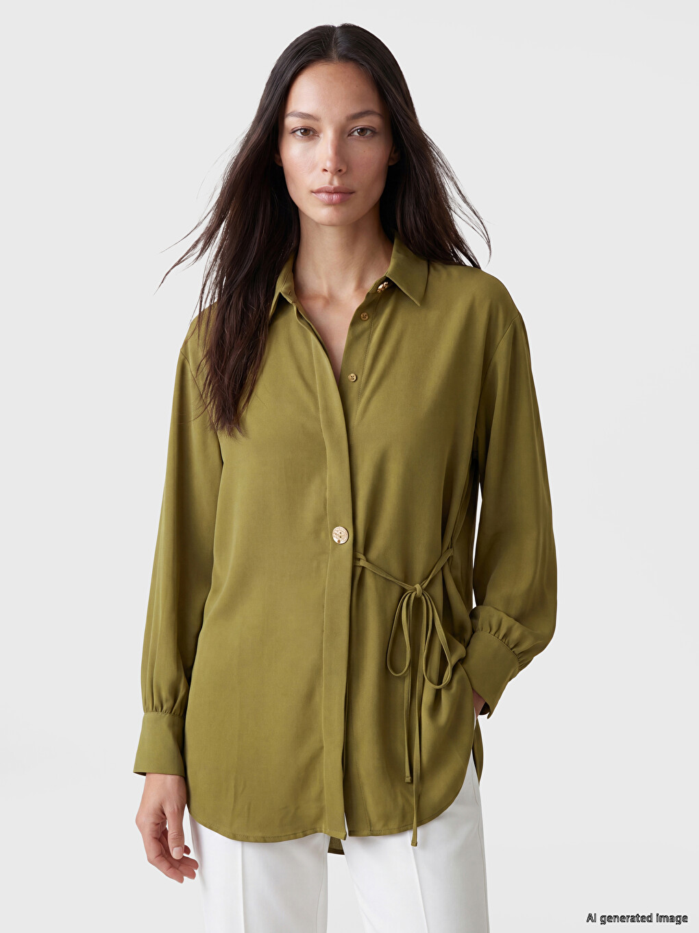 Tie Detail Shirt Tunic