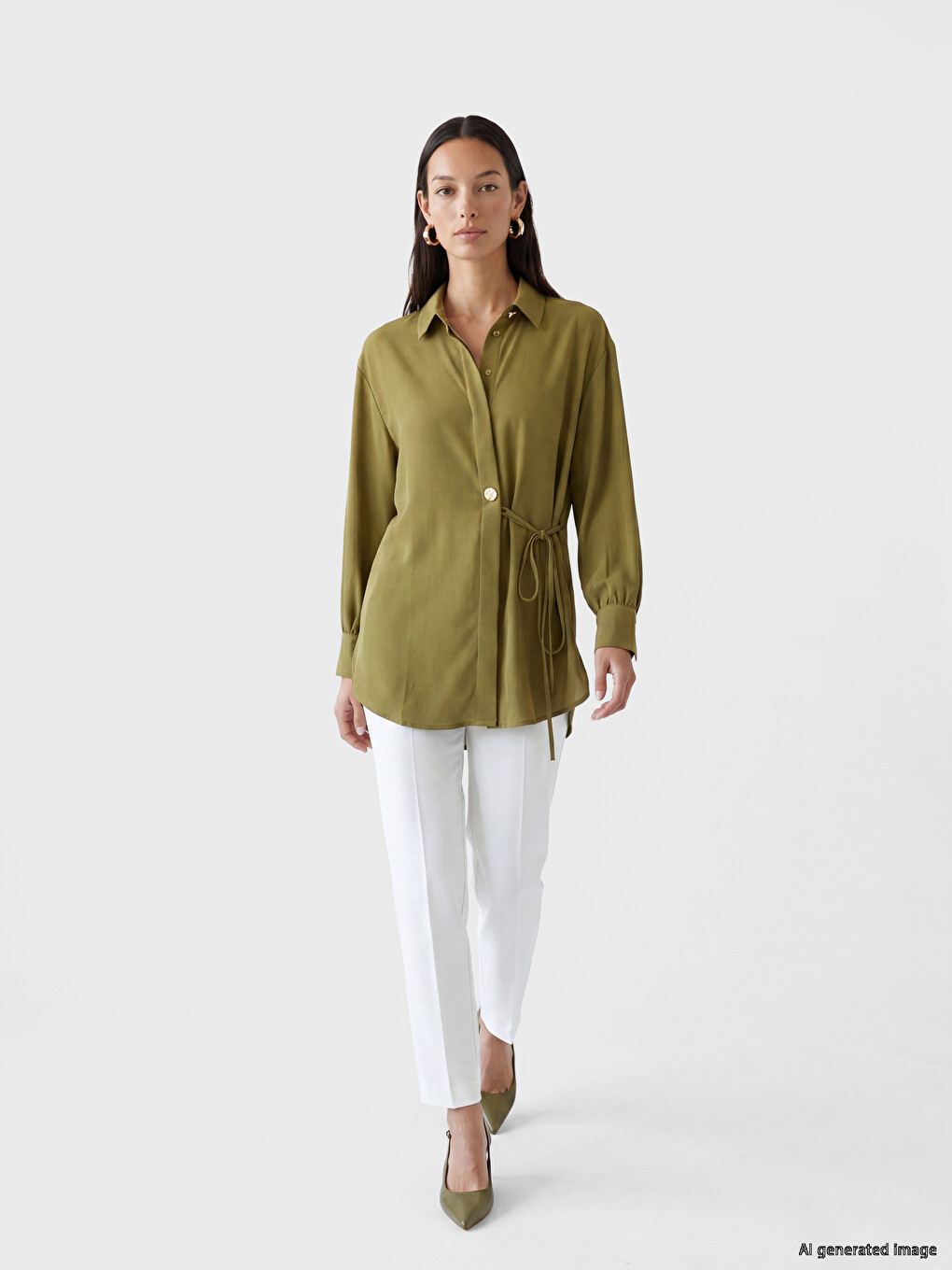Tie Detail Shirt Tunic-1