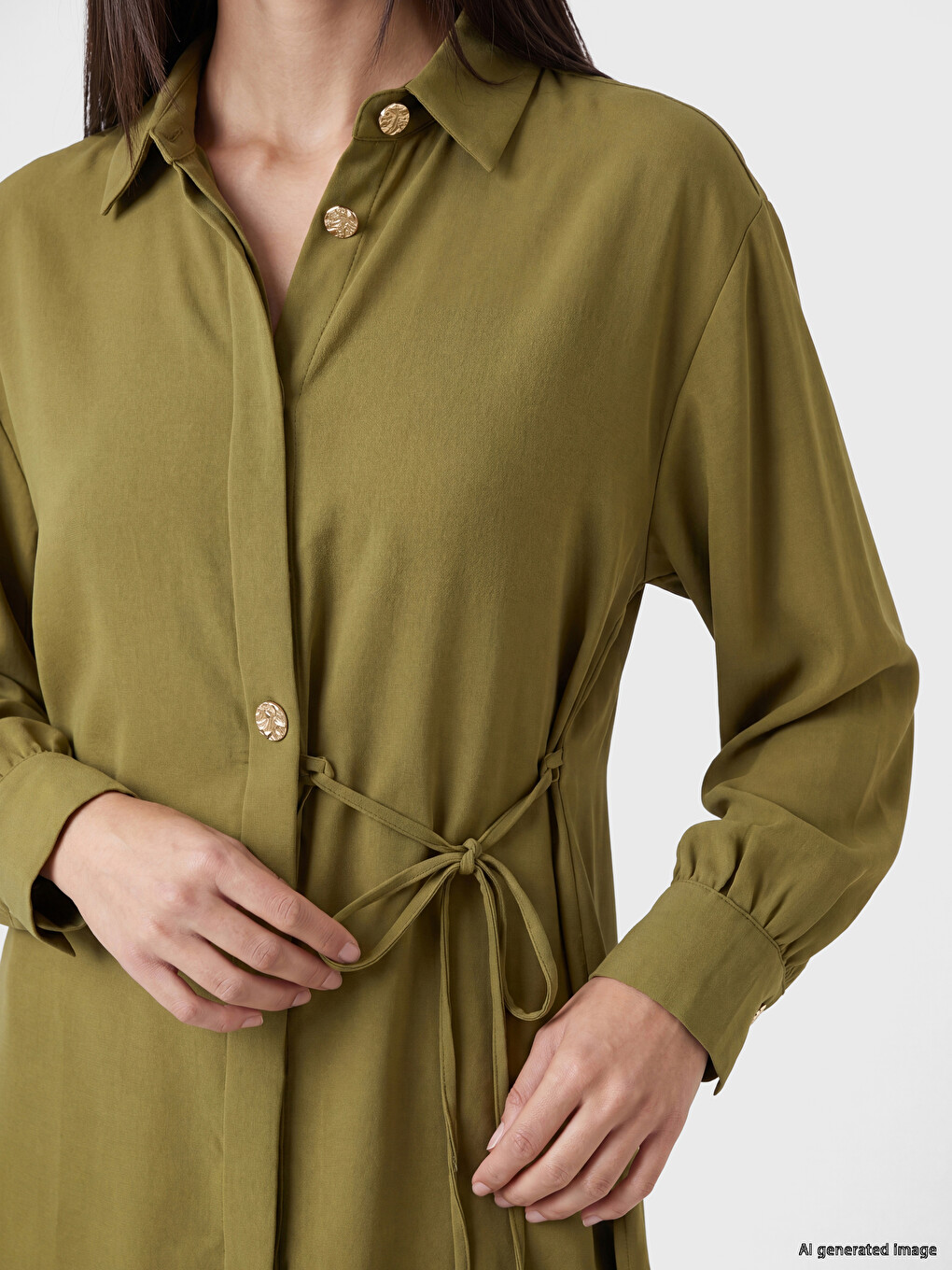 Tie Detail Shirt Tunic-2