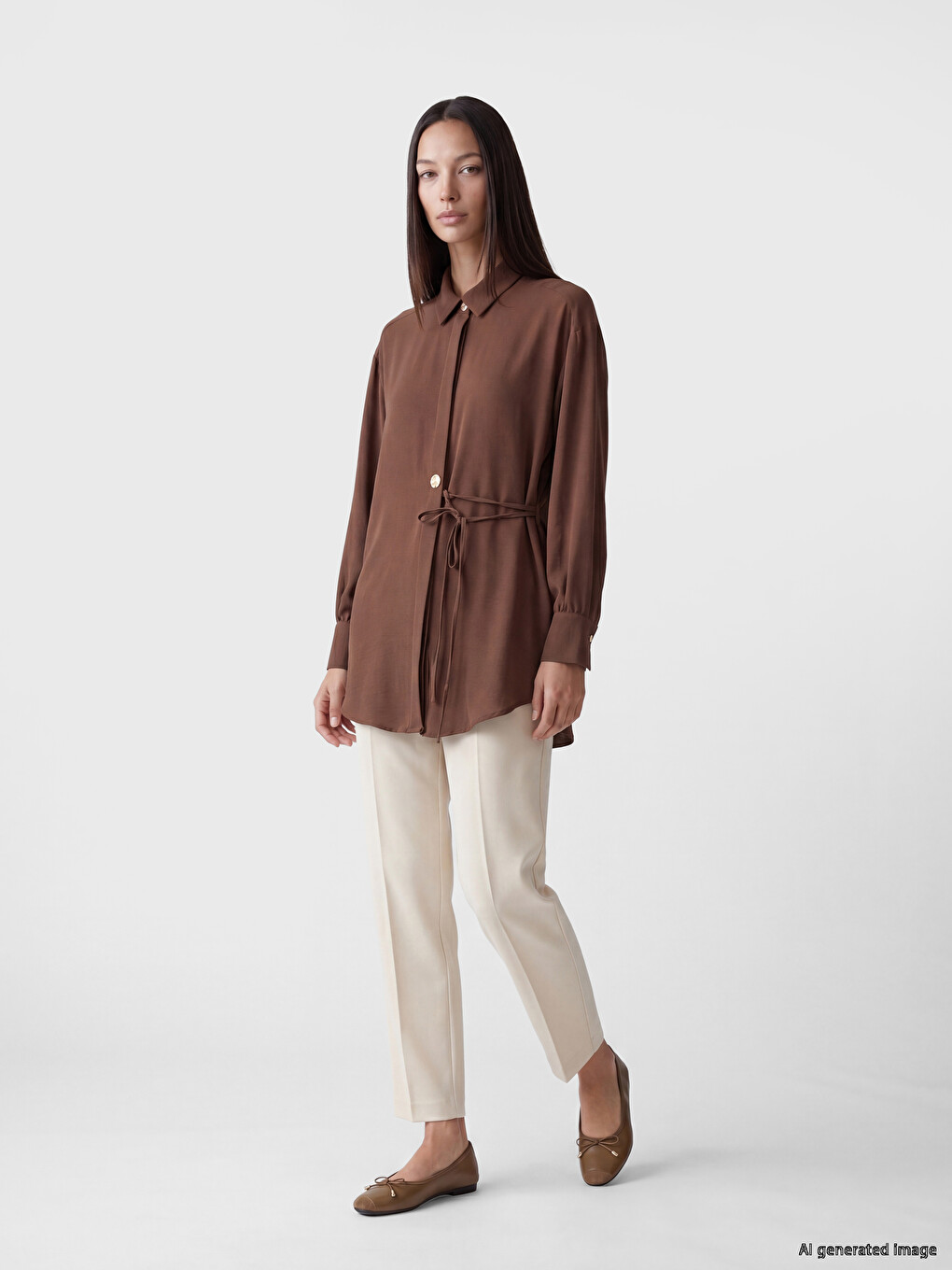 Tie Detail Shirt Tunic-1