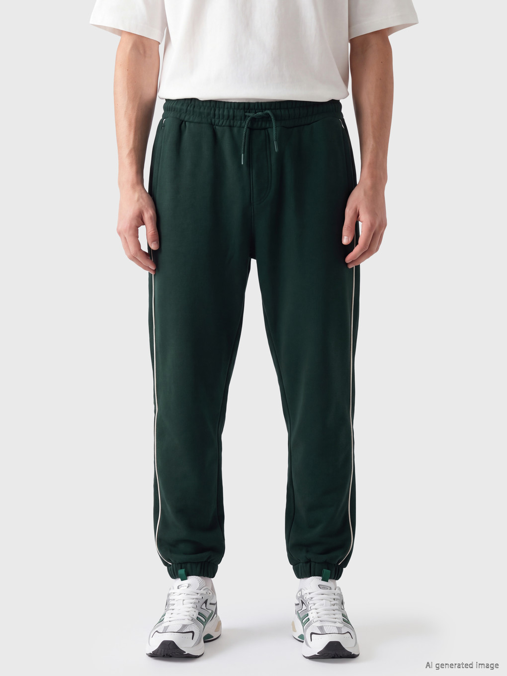 Man Green Jogger Sweatpants-1