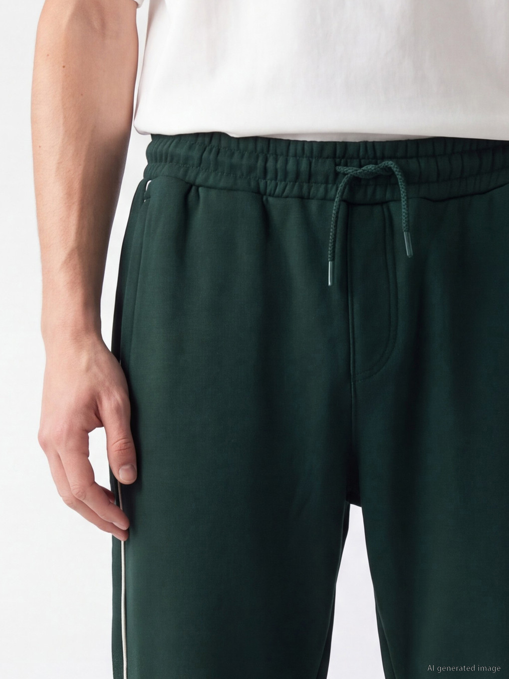 Man Green Jogger Sweatpants-2