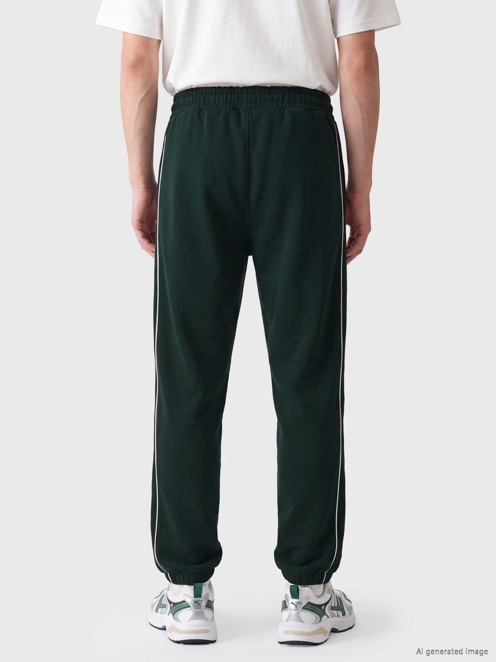 Man Green Jogger Sweatpants-3