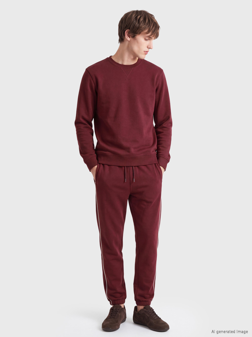 Man Bordeaux Jogger Sweatpants