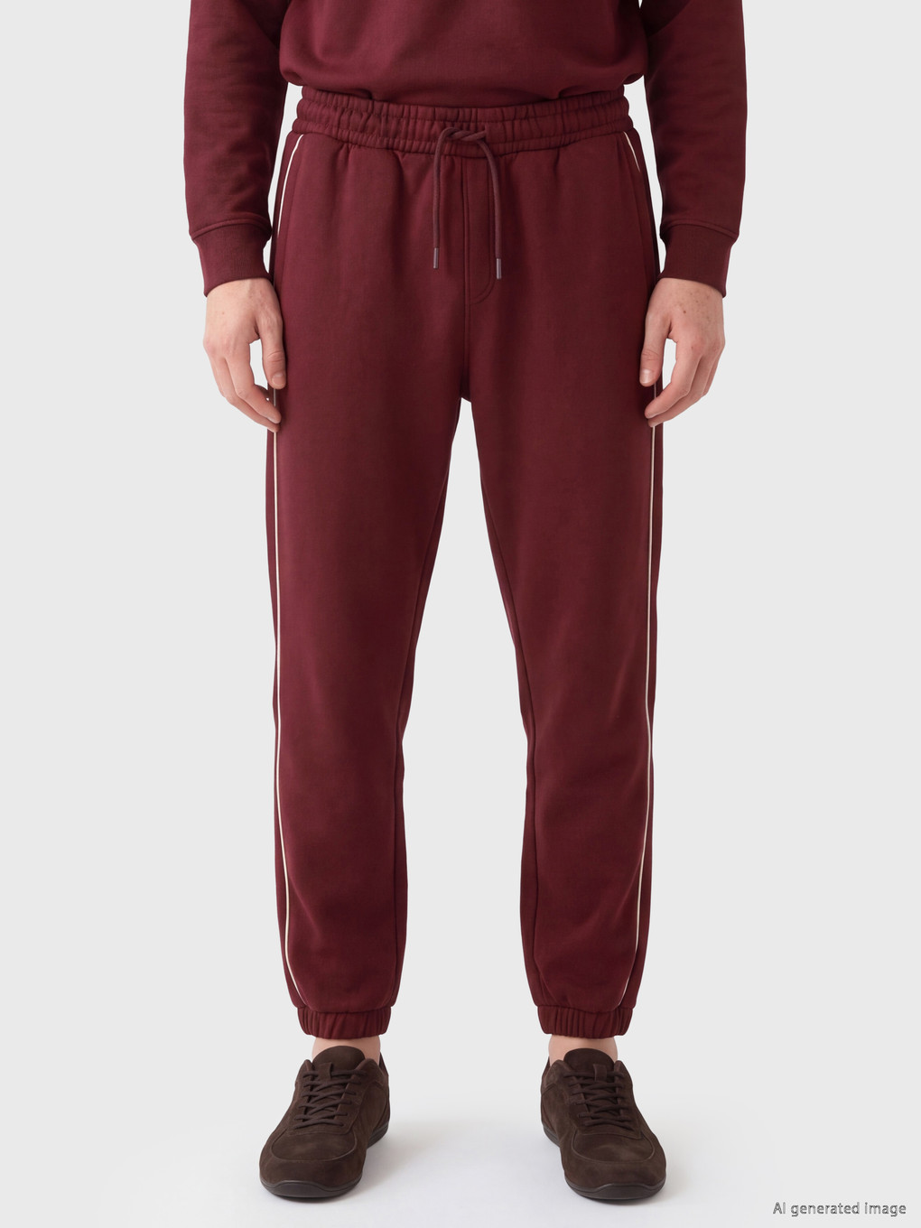 Man Bordeaux Jogger Sweatpants-1