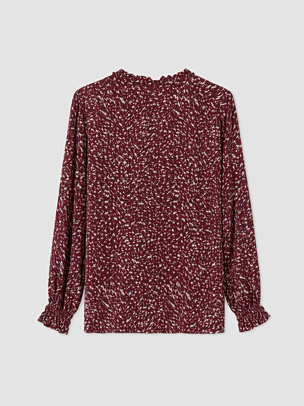 Crew Neck Patterned Blouse-1