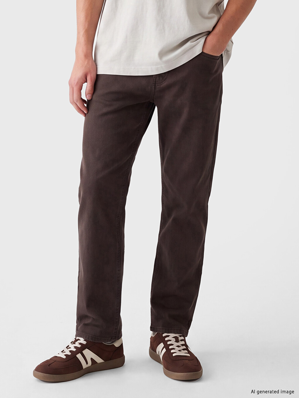 Kahverengi 700 Straight Fit Erkek Jean Pantolon