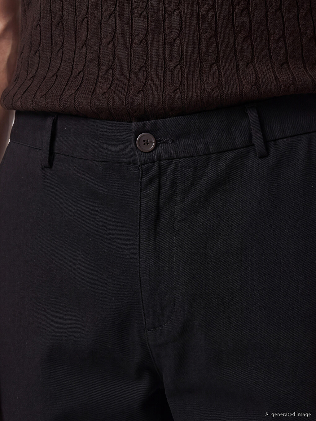 Siyah Regular Fit Erkek Pantolon-2