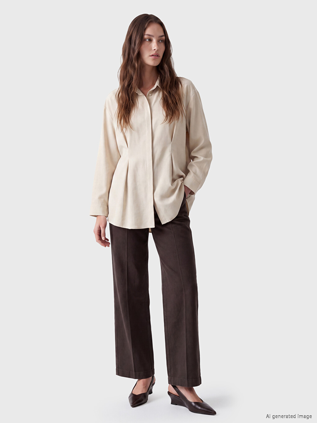 Woman Brown Jeans