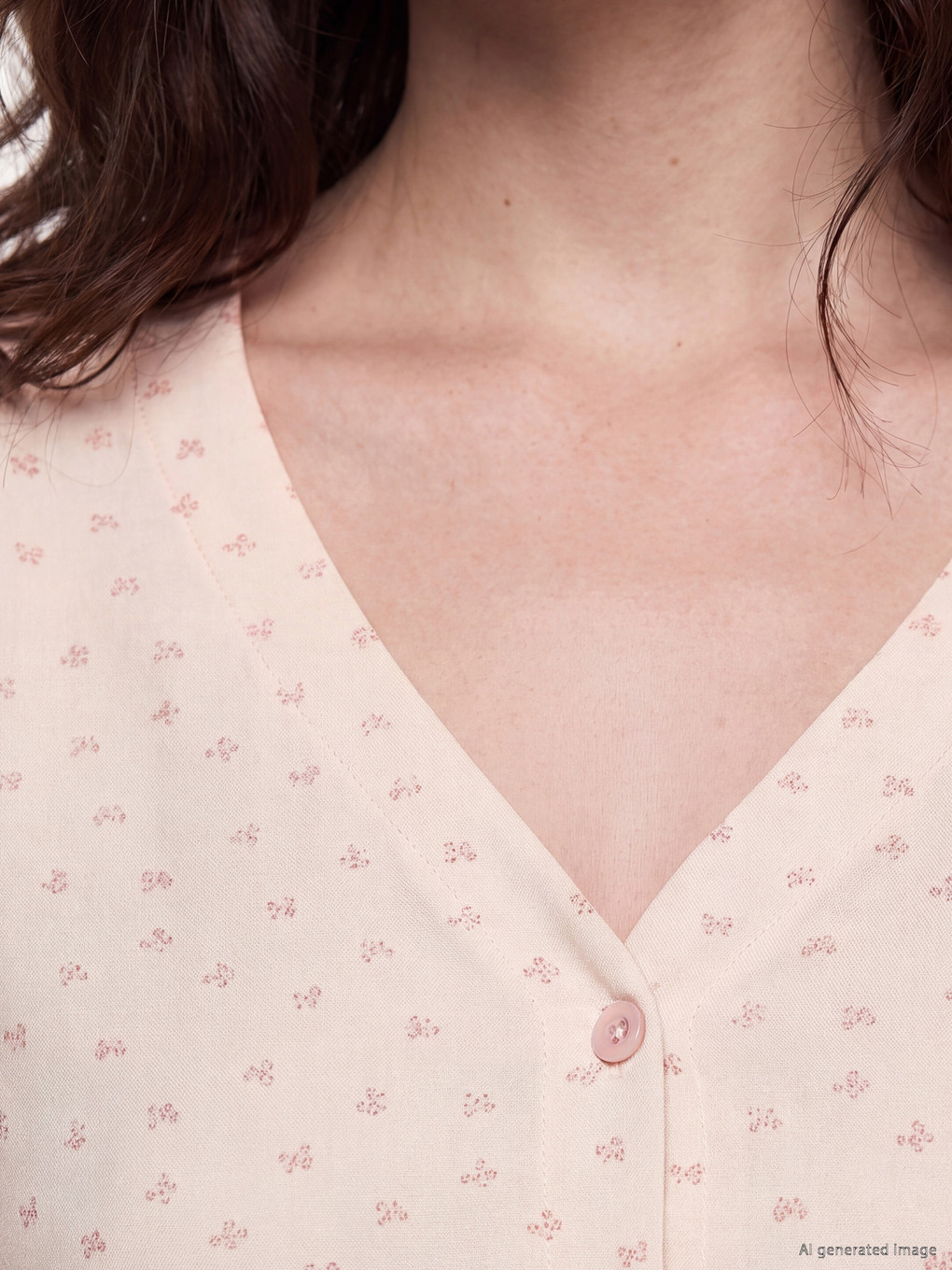 V Neck Patterned Maternity Pyjamas Set-2