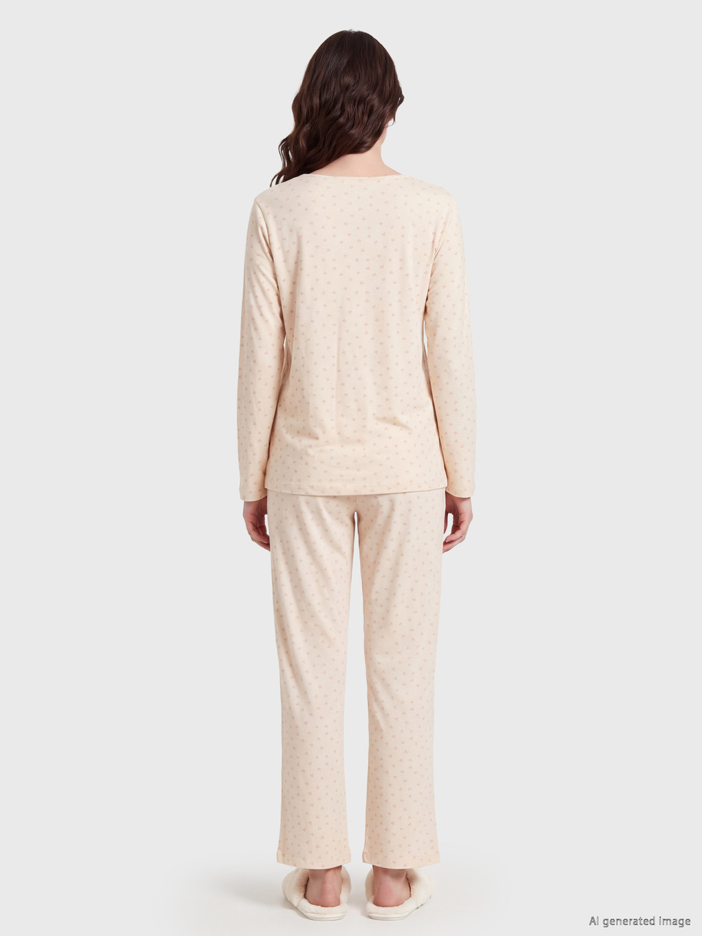 V Neck Patterned Maternity Pyjamas Set-3