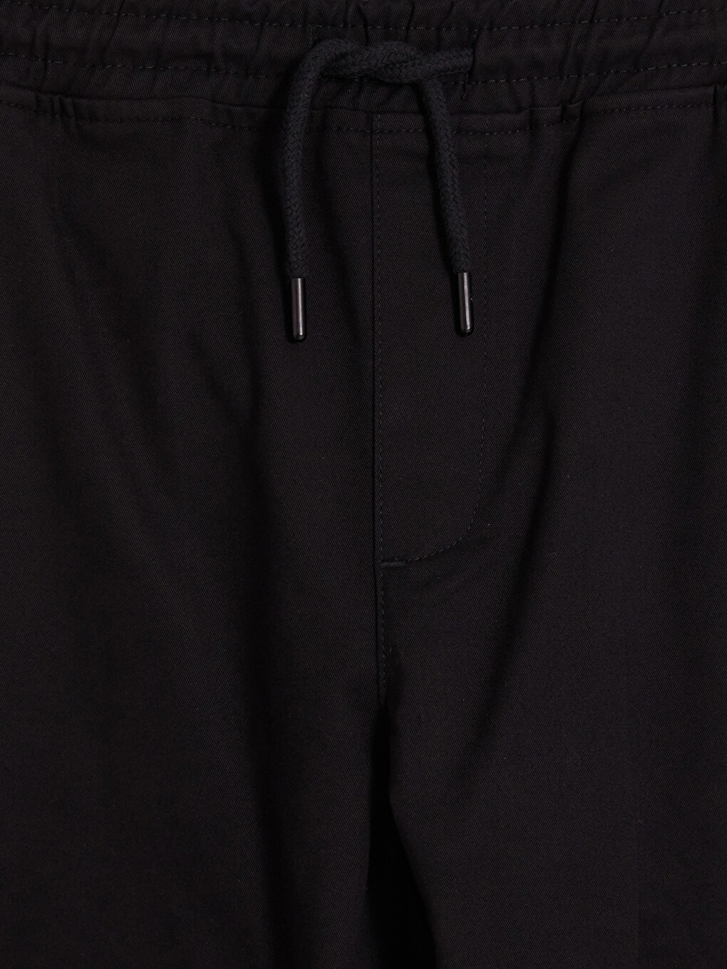 Siyah Relax Fit Erkek Kargo Pantolon-4
