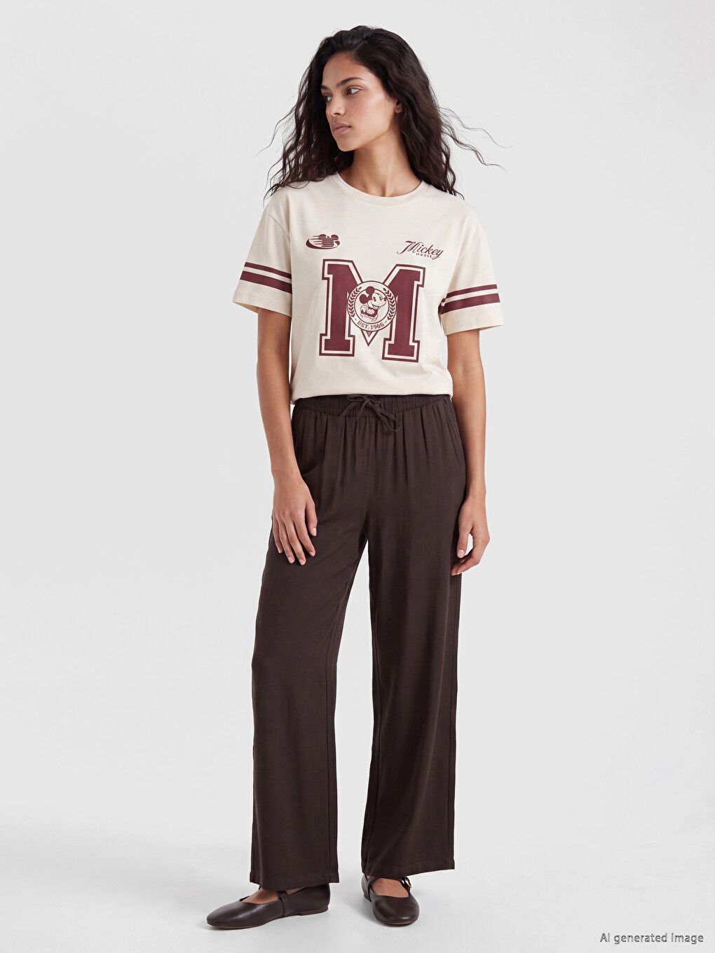 Mickey Mouse Printed Soft Touch Women's T-shirt-1