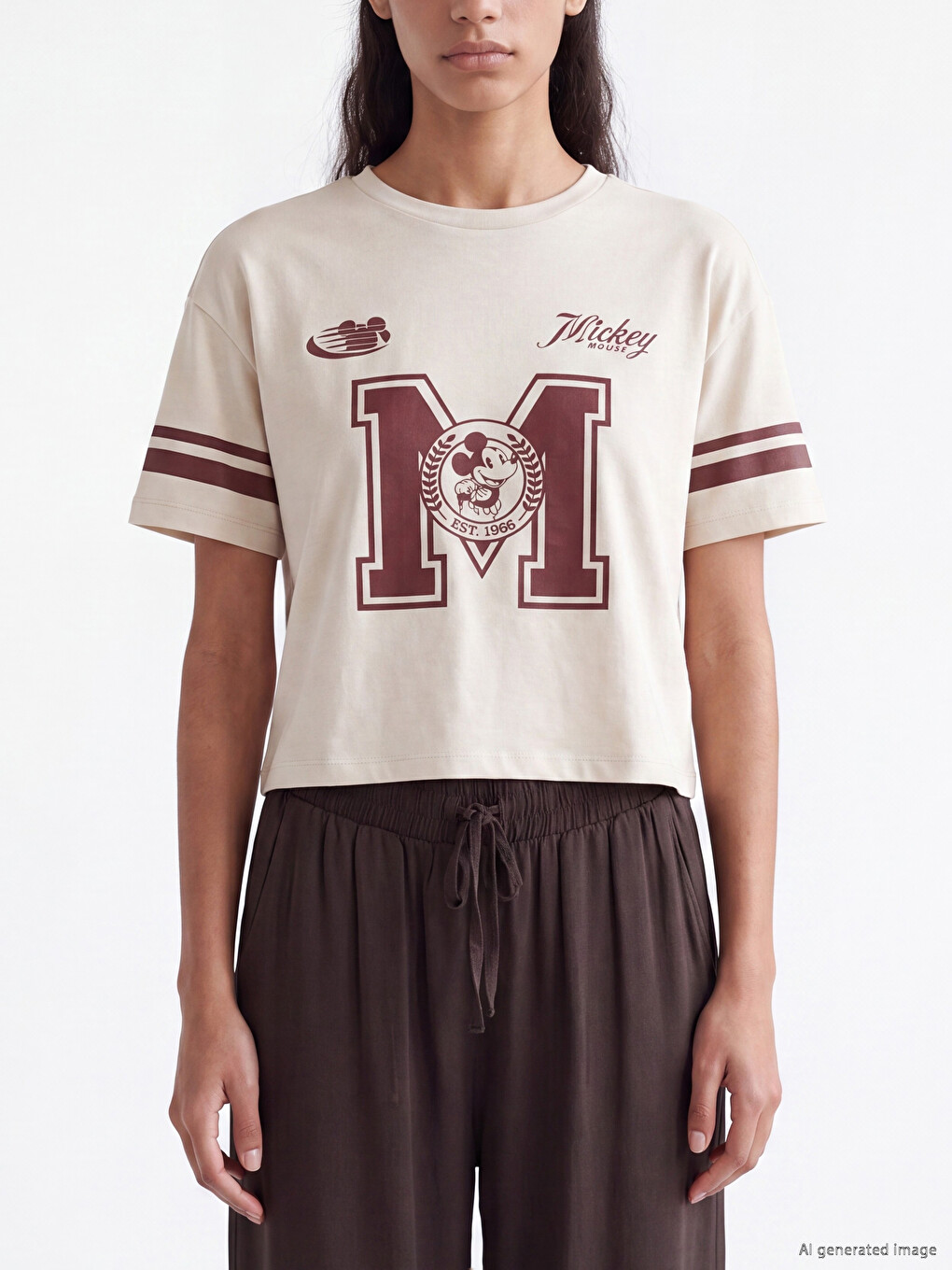 Mickey Mouse Printed Soft Touch Women's T-shirt-2