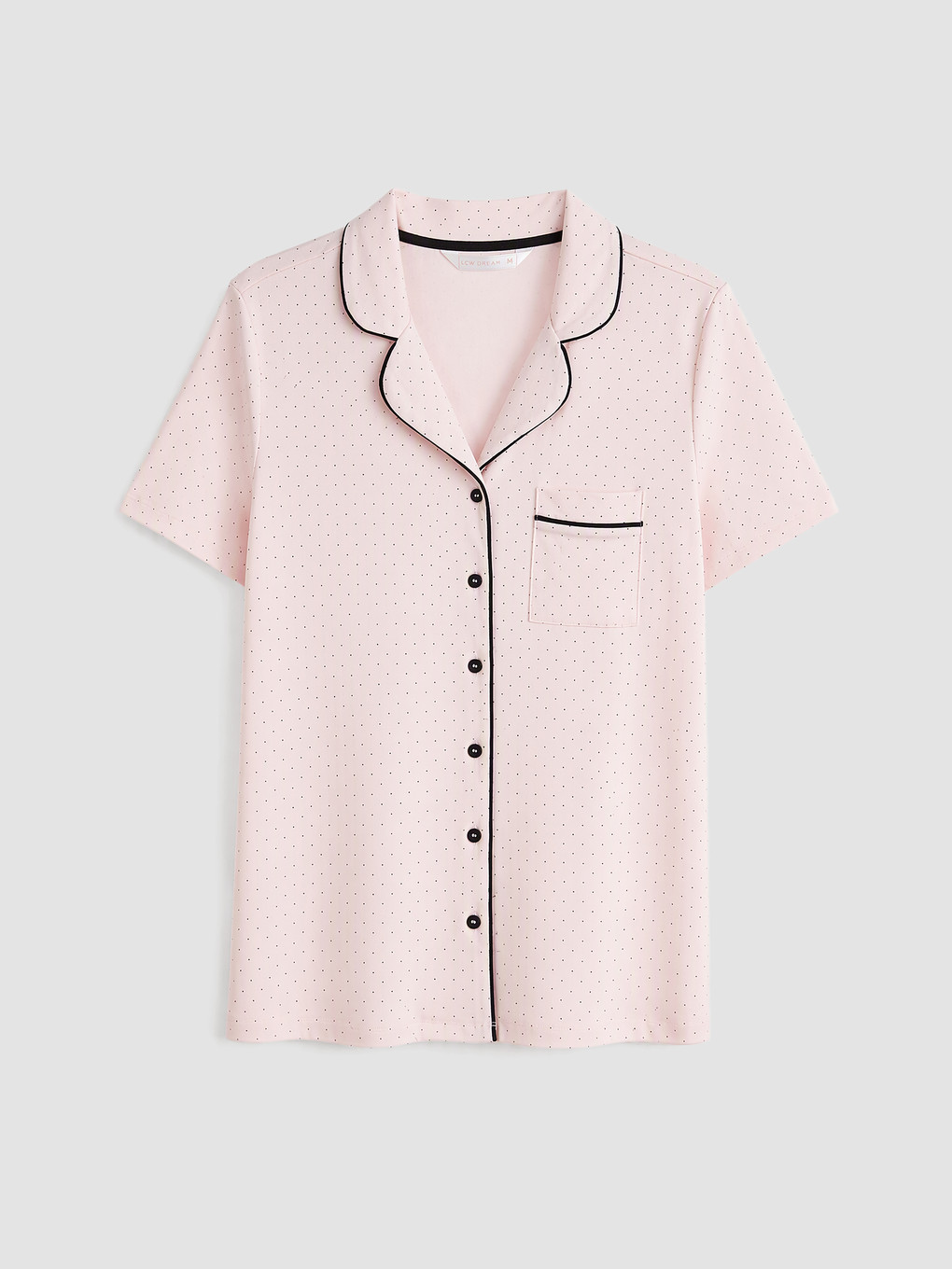 Pembe Gömlek Yaka Hamile Pijama Takımı-1