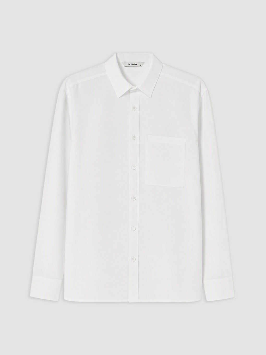 Beyaz Regular Fit Gabardin Erkek Gömlek-4