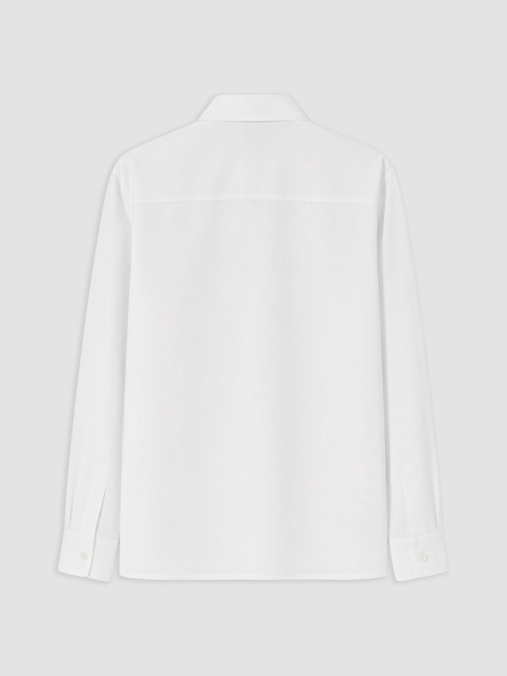 Beyaz Regular Fit Gabardin Erkek Gömlek-5