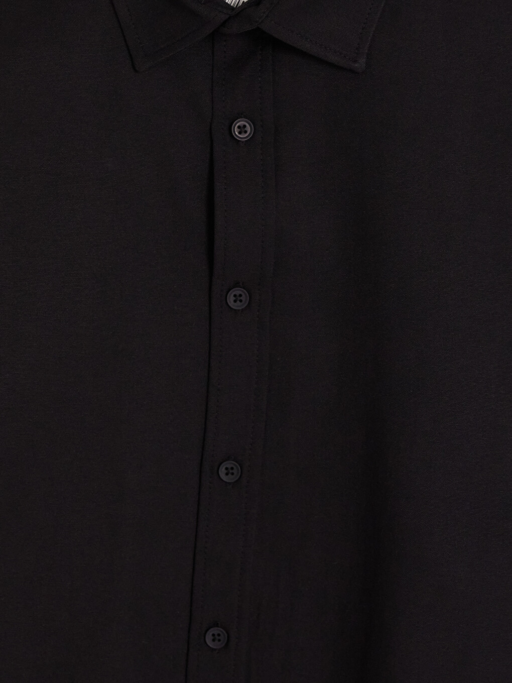 Siyah Regular Fit Oxford Erkek Gömlek-1