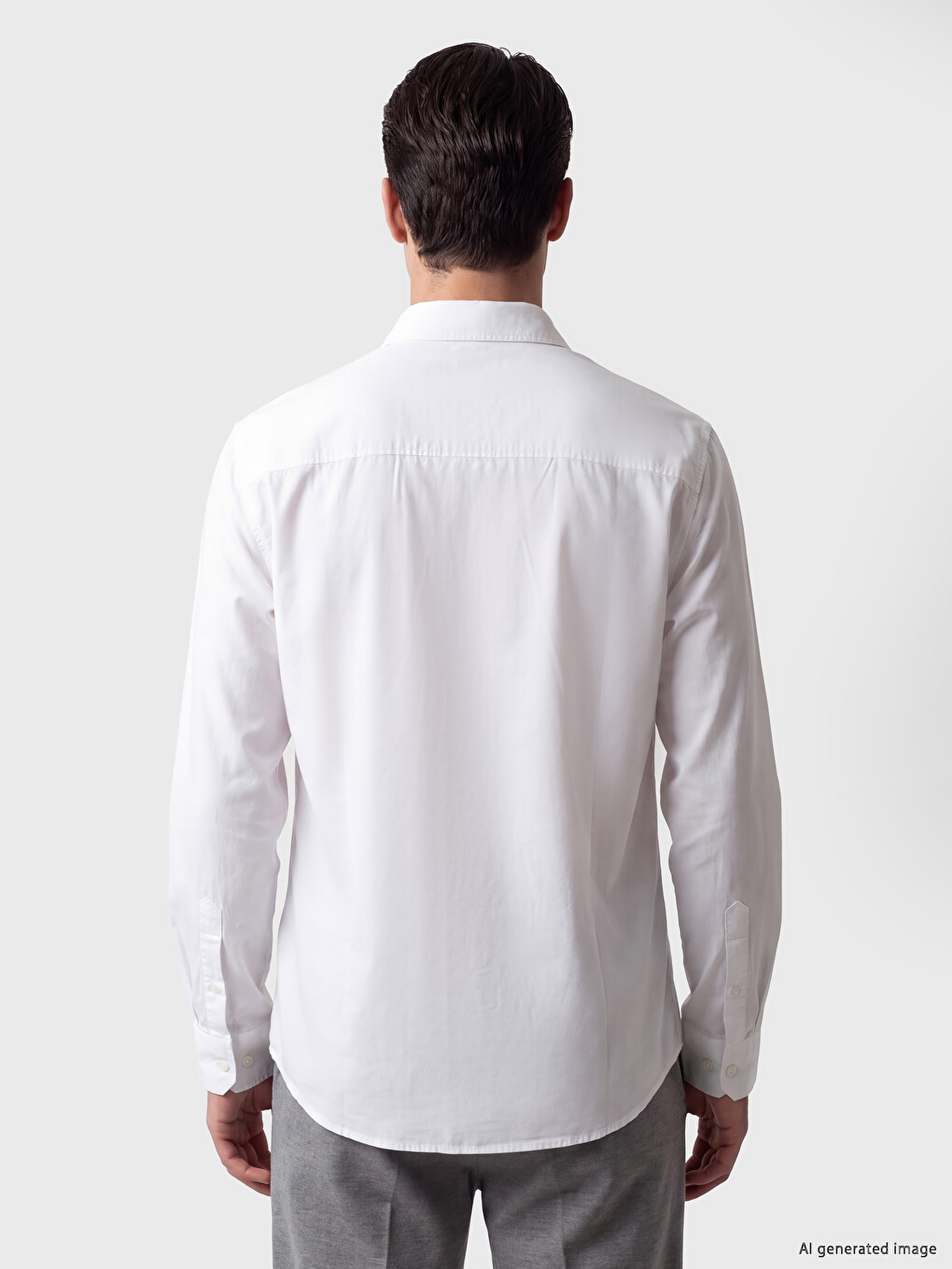 Beyaz Regular Fit Oxford Erkek Gömlek-1
