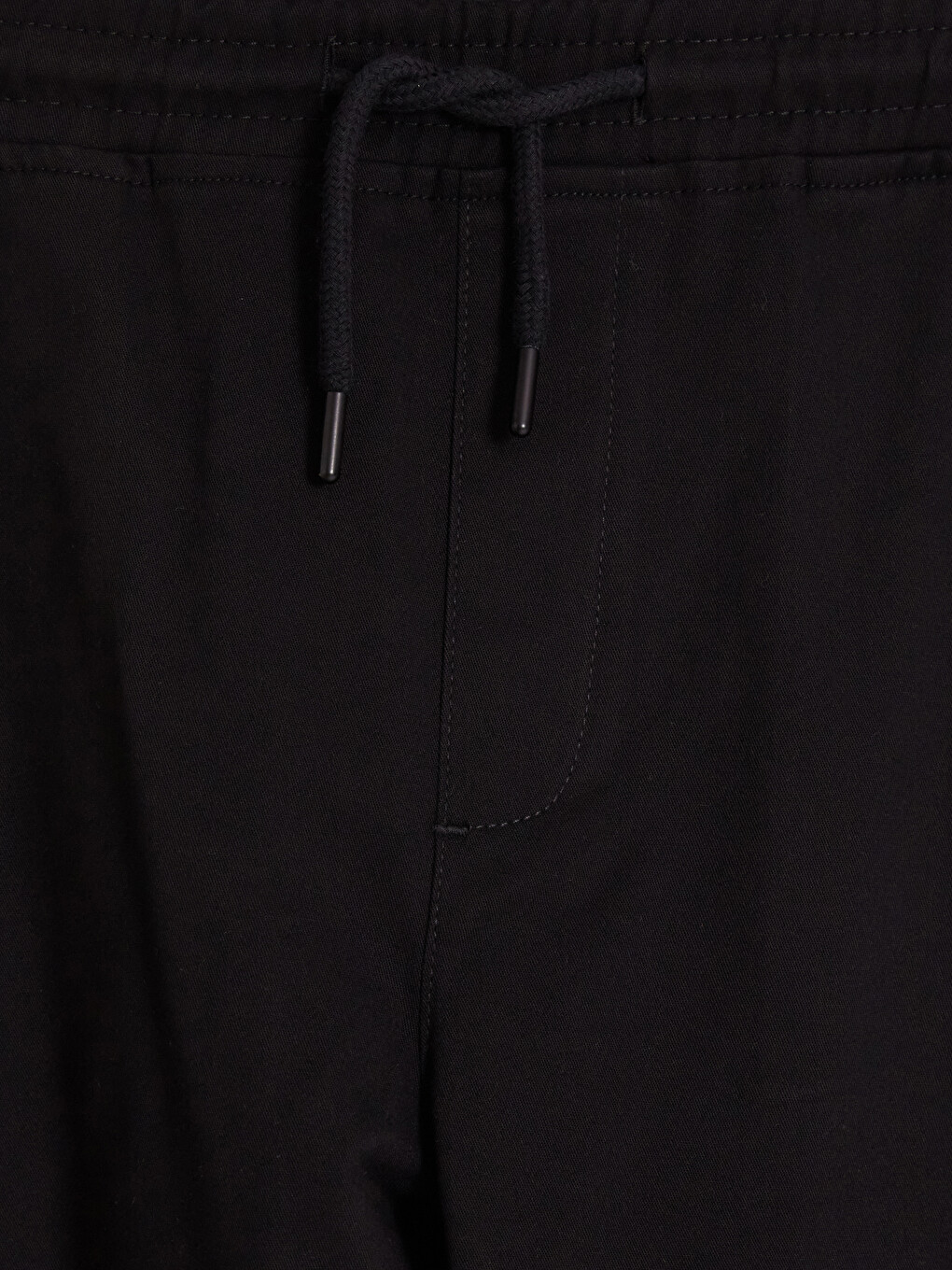 Siyah Relax Fit Erkek Kargo Pantolon-4