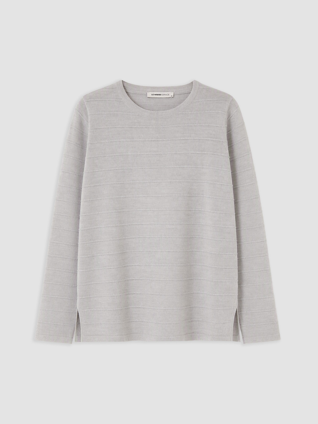 Crew Neck Striped Knitwear Sweater-4