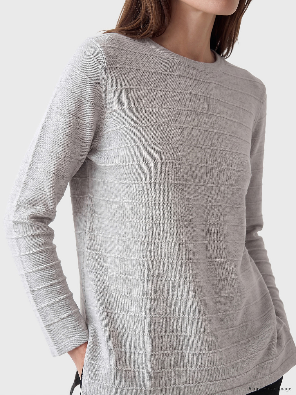 Crew Neck Striped Knitwear Sweater-2