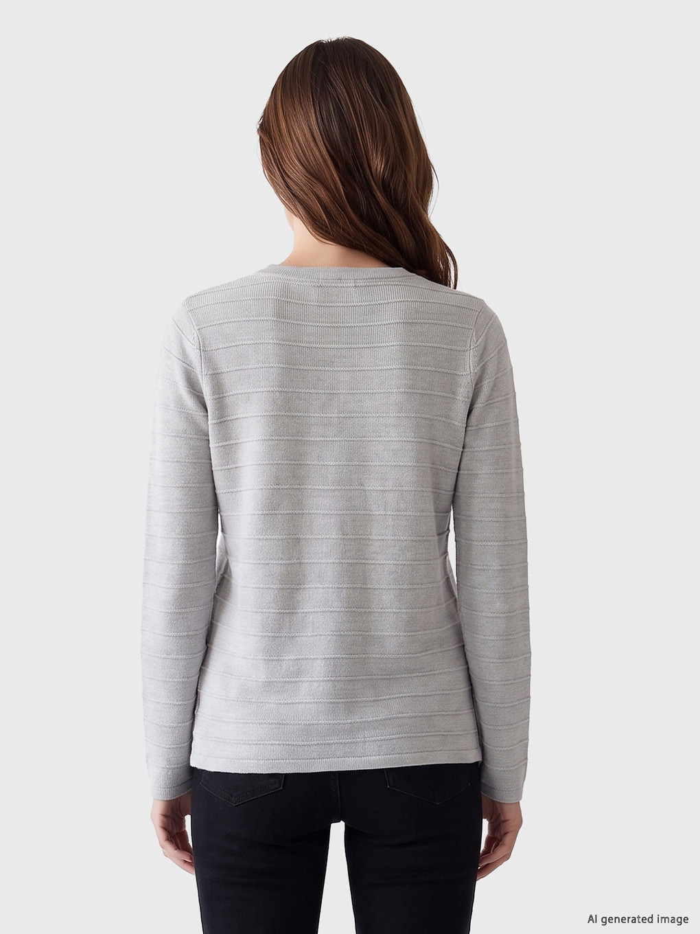Crew Neck Striped Knitwear Sweater-3