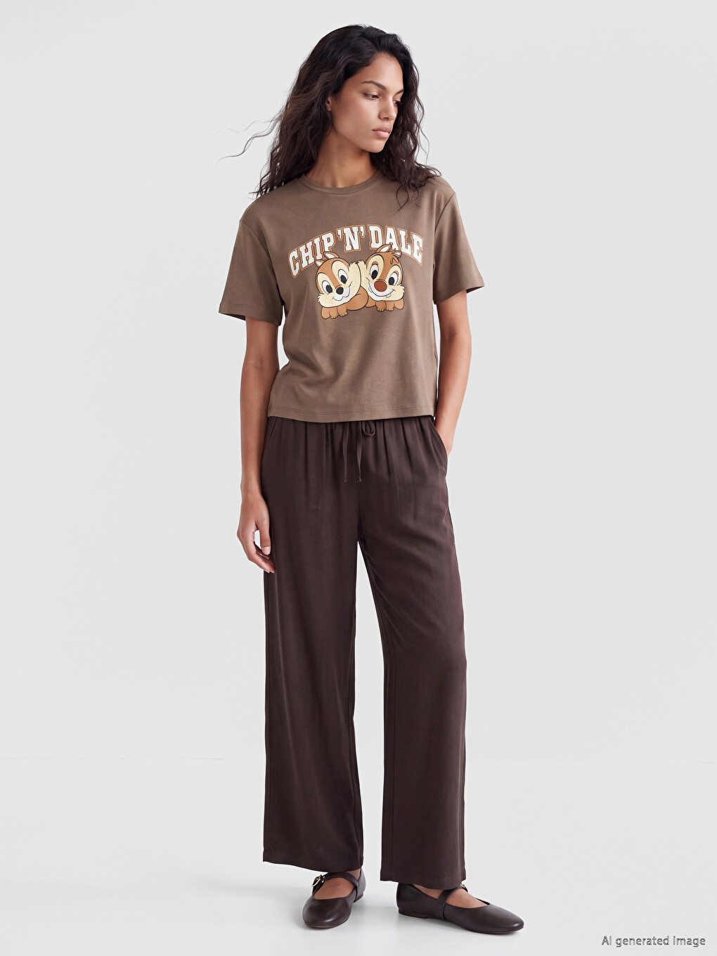 Chip 'n' Dale Printed Soft Touch Women's T-shirt-1