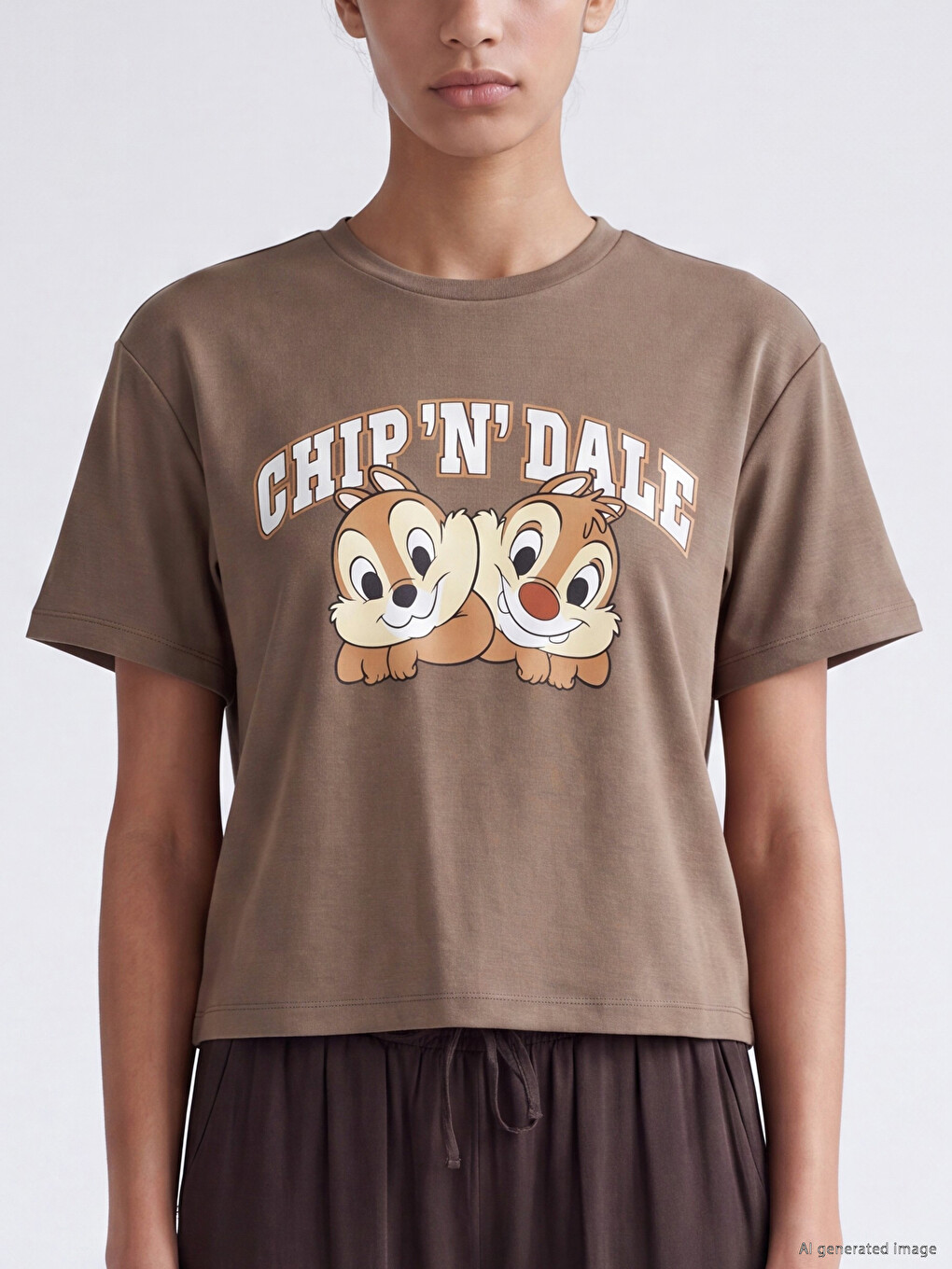 Chip 'n' Dale Printed Soft Touch Women's T-shirt-2