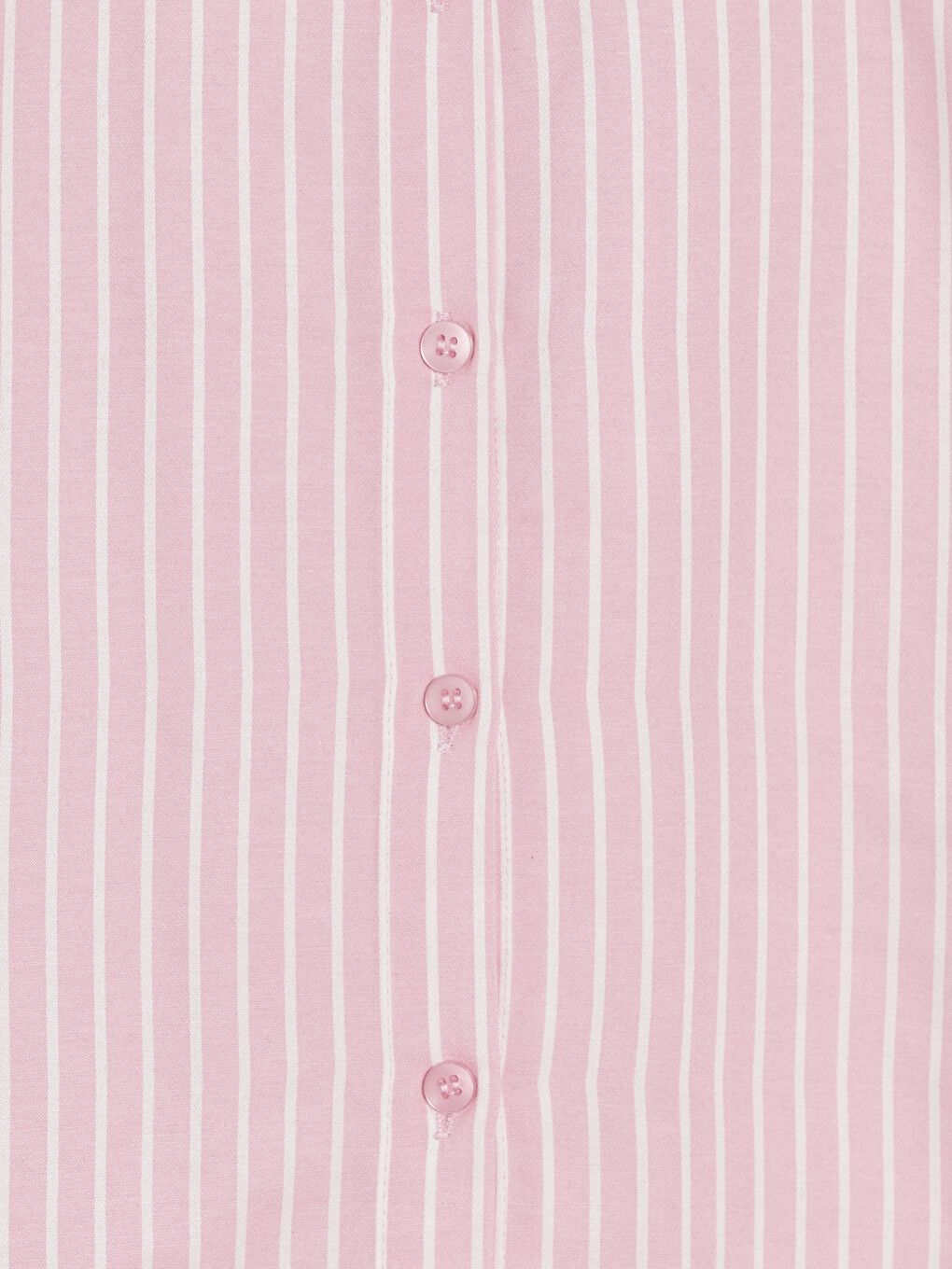 Pembe Çizgili Poplin Kadın Gömlek-6