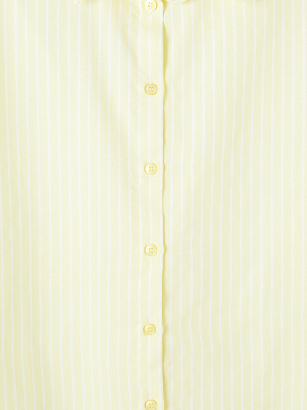 Sarı Çizgili Poplin Kadın Gömlek-6