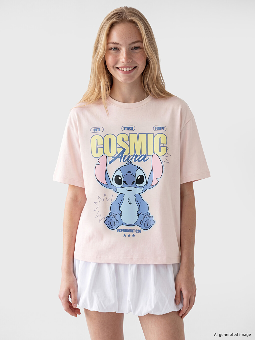 Bluzë E Stampuar Stitch Me Prekje Të Butë Për Gra