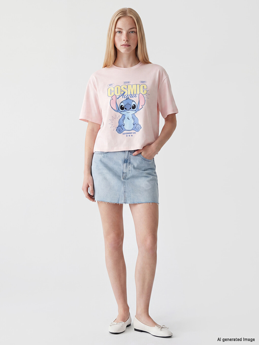 T-shirt I Stampuar Me Stitch Me Prekje Të Butë Për Gra-1