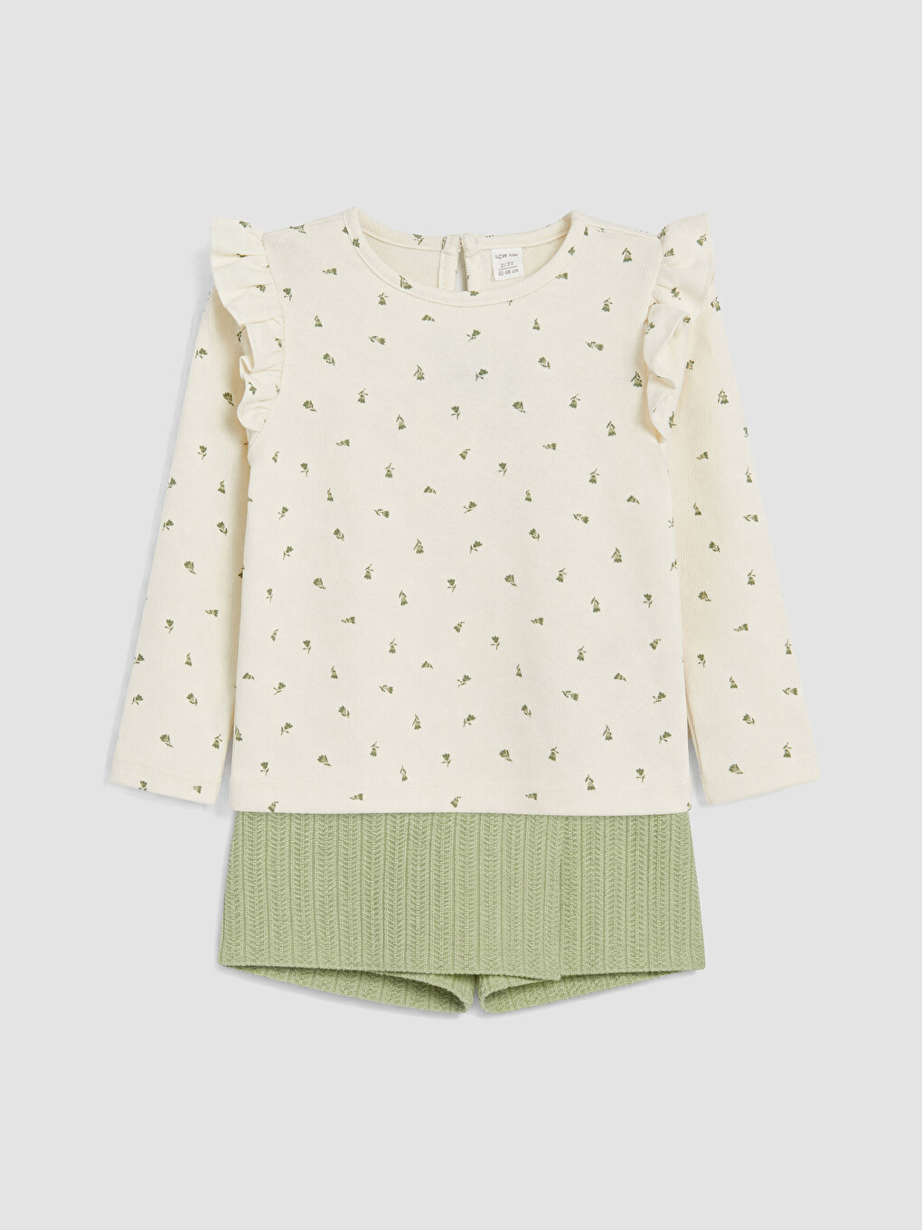 Ruffled Floral Girls' Shorts Set